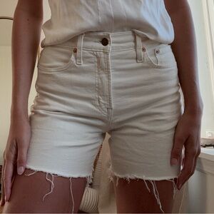 White Denim Shorts